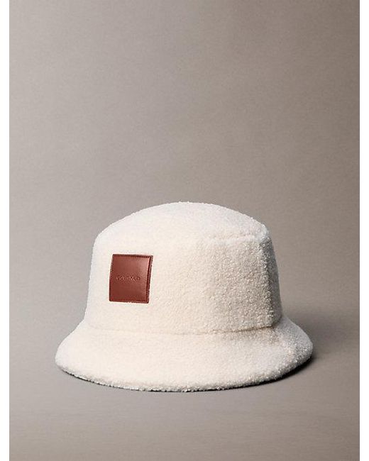 Calvin Klein Natural Sherpa Bucket Hat