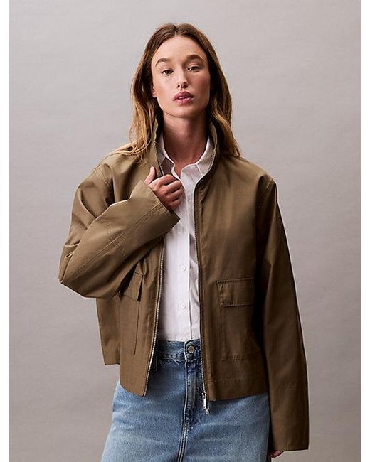 Calvin Klein Multicolor Short Cotton Blend Jacket