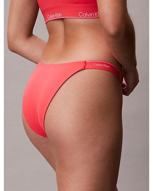 Calvin Klein Red Bikini Bottoms Ck Icon