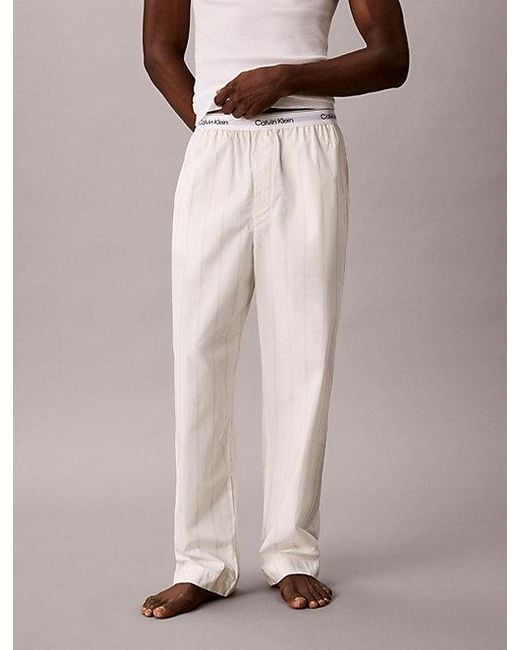 Calvin Klein Pink Pyjama Pants Cotton Poplin for men
