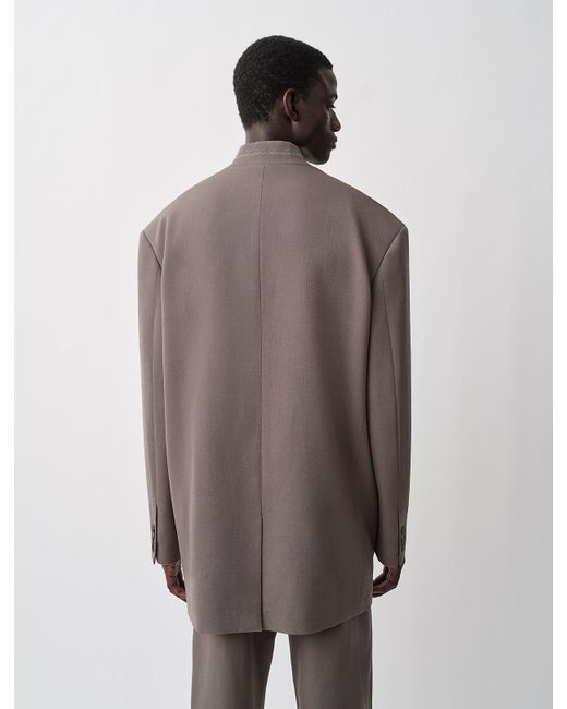 Calvin Klein Brown Barkley Collarless Jacket for men