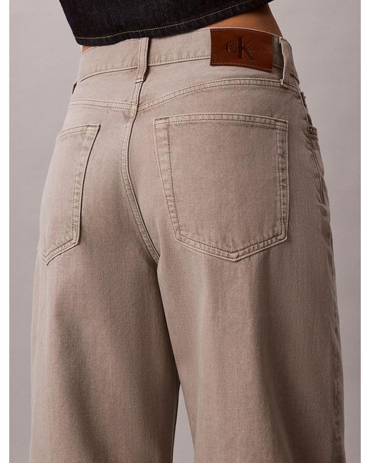 Calvin Klein Brown Cropped Barrel Jeans