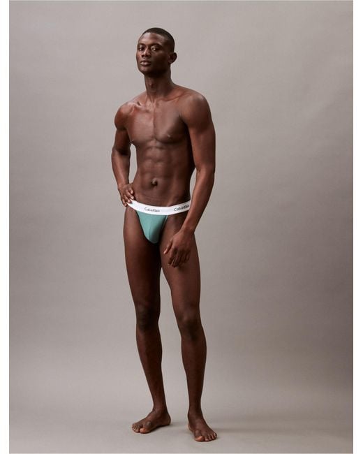 Calvin Klein Gray Modern Cotton Stretch 3-pack Thong for men