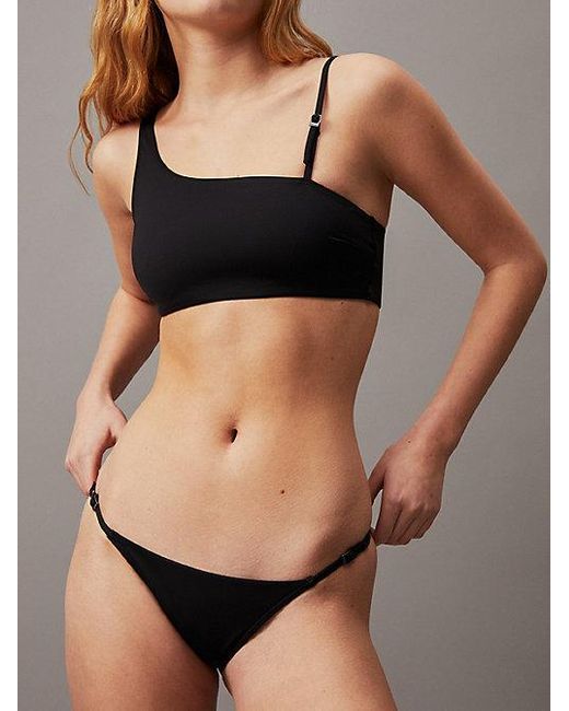 Partes de abajo del bikini - CK Micro Belt Calvin Klein de color Black