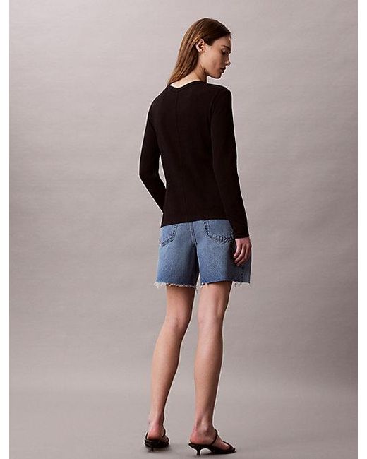 Calvin Klein Black Jeans Slim Ribbed Cotton Cardigan