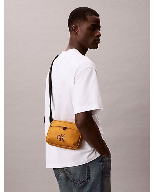 Calvin Klein Metallic Bold Logo Nylon Camera Bag for men