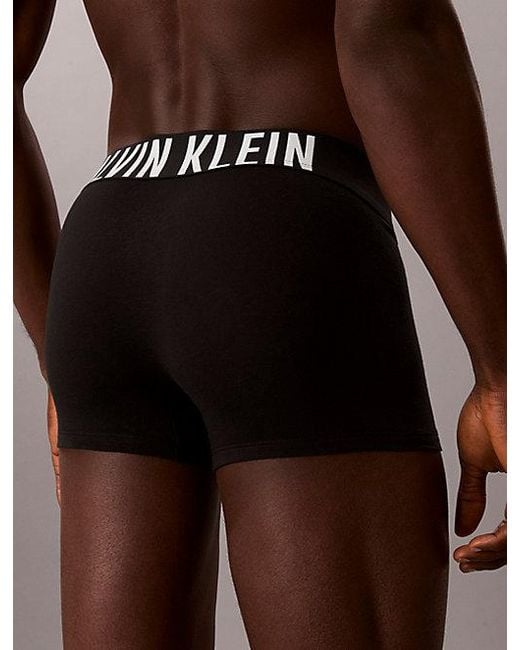 Calvin Klein Black 3 Pack Trunks Intense Power Cotton for men