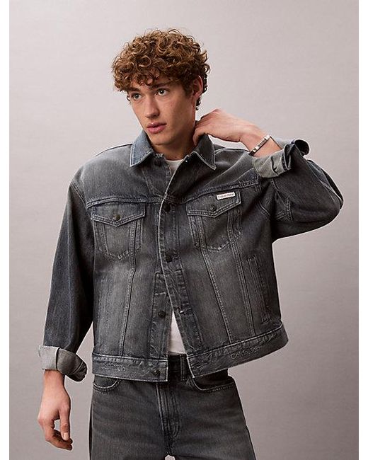 Calvin Klein Gray Jeans 90S Denim Jacket for men