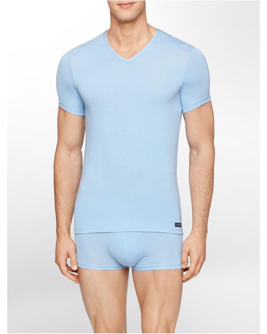 Calvin Klein Underwear Body Modal V-neck T-shirt in Blue for Men | Lyst