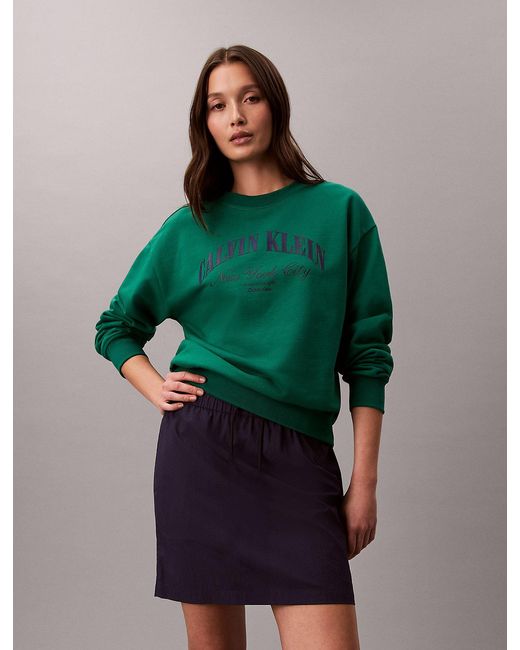 Calvin Klein Green Soft Nylon Mini Skirt