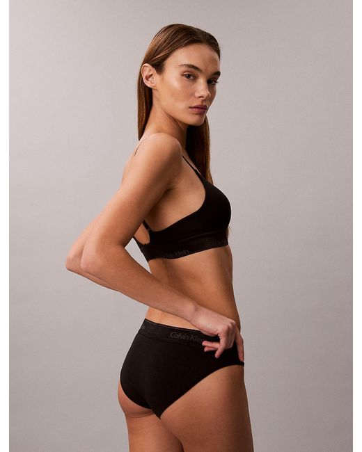 Calvin Klein Black Lightly Lined Triangle Bralette