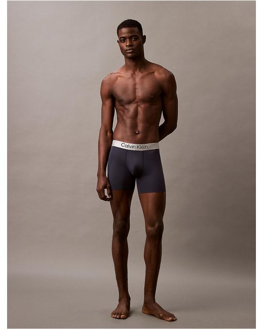 Calvin Klein Brown Brushed Microfiber Stretch Boxer Brief for men