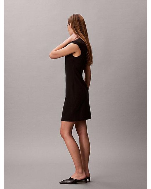 Calvin Klein Brown Ponte Mini Bodycon Dress