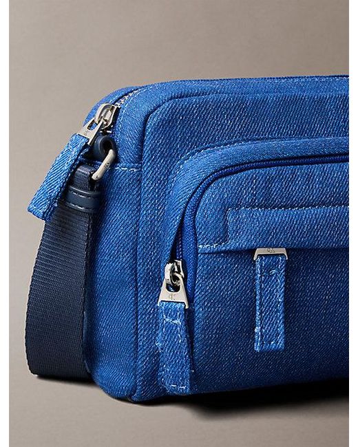Calvin Klein Blue Denim Camera Bag for men
