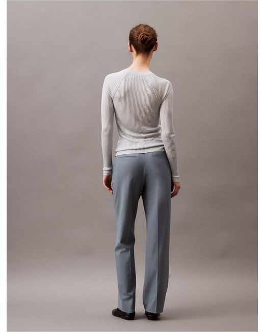 Calvin Klein Gray Refined Stretch Classic Trouser