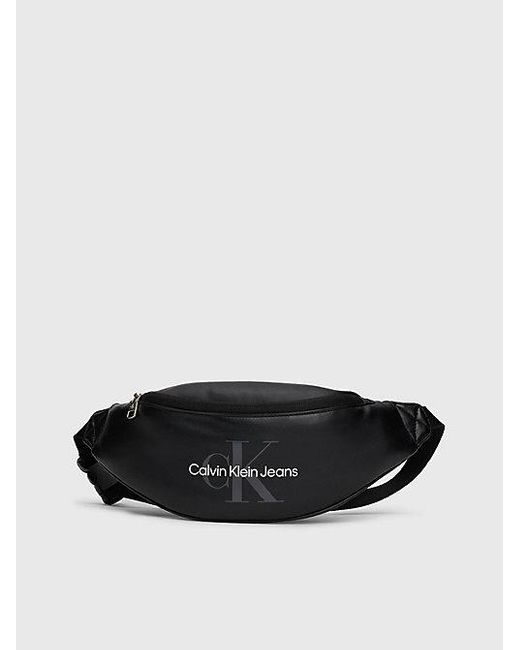 Mochila redonda con logo Calvin Klein de hombre de color Black