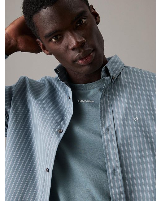 Chemise Oxford À Rayures Calvin Klein pour homme en coloris Blue