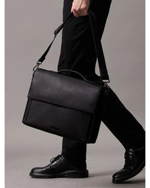 Maletín para portátil Calvin Klein de hombre de color Black