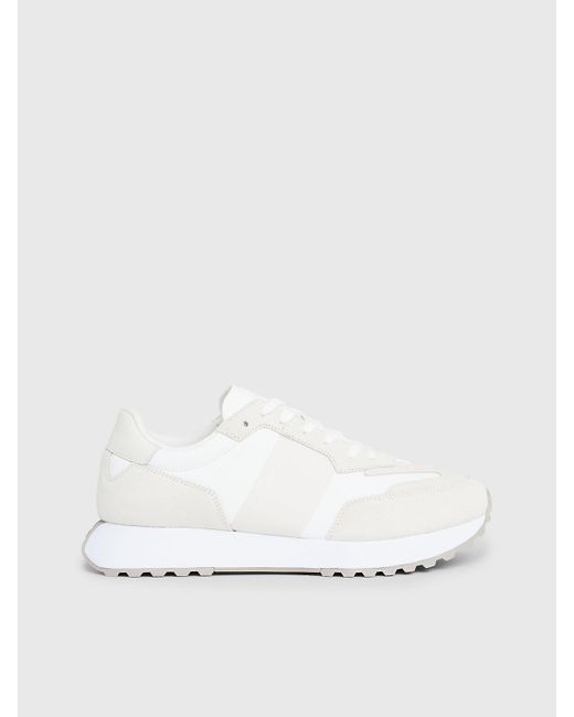 Calvin Klein White Suede Trainers for men