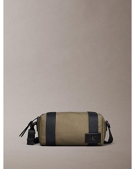 Calvin Klein Green Canvas Camera Bag for men