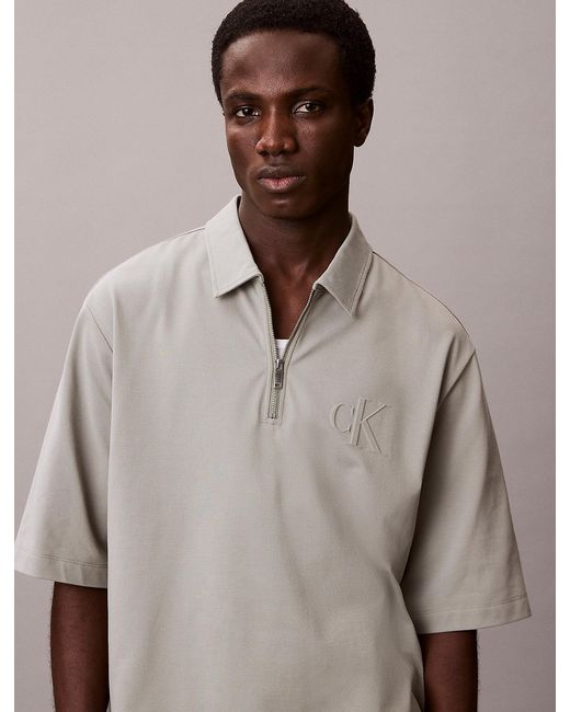 Calvin Klein Natural Pima Cotton Polo Shirt for men