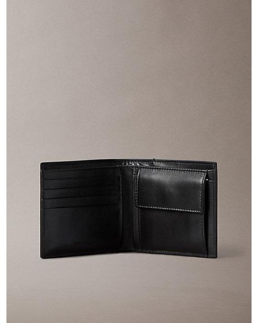 Calvin Klein Black Leather Wallet And Key Fob Gift Set for men