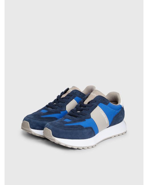 Calvin Klein Blue Suede Trainers for men