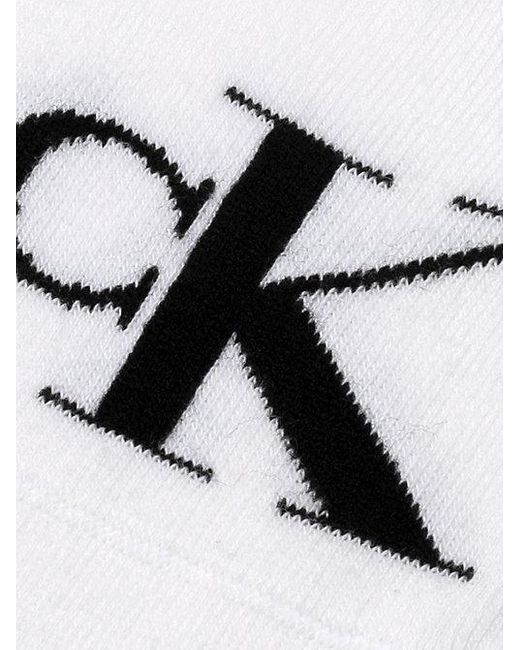 Calvin Klein White 2 Pack Soft Cotton Invisible Socks