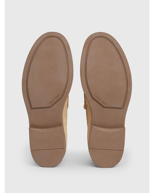 Calvin Klein Natural Suede Loafers for men