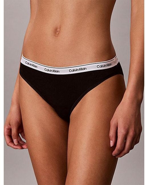 Calvin Klein Gray 3 Pack Bikini Briefs Icon Logo