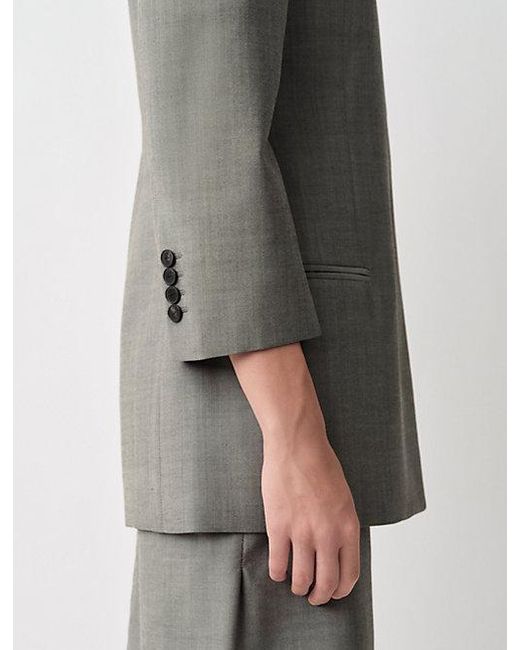 Calvin Klein Gray Parker Collarless Blazer