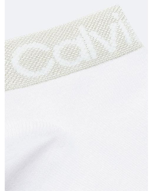 Calvin Klein White 4 Pack Ankle Socks