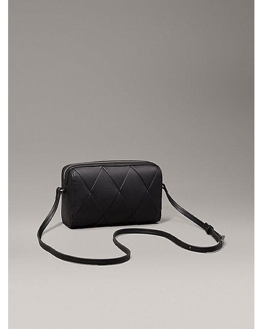 Calvin Klein Geweven Crossbody Cameratas in het Black