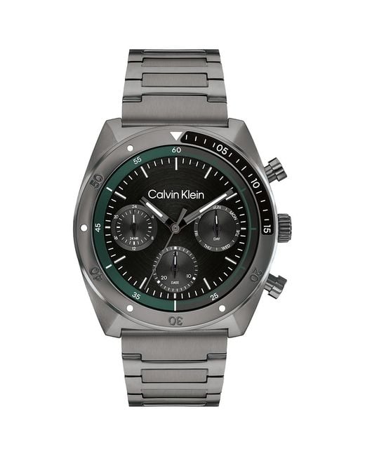 Calvin Klein Gray Multifunction Link Bracelet Watch for men