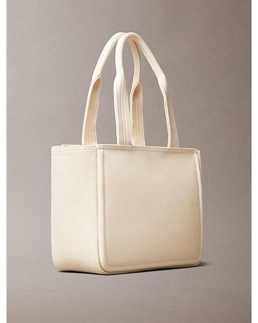 Calvin Klein Natural Shopper Aus Canvas