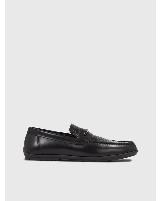 Calvin Klein White Leather Loafers for men