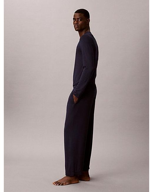 Calvin Klein Blue Pants Pyjama Set Ultra Soft Modal for men