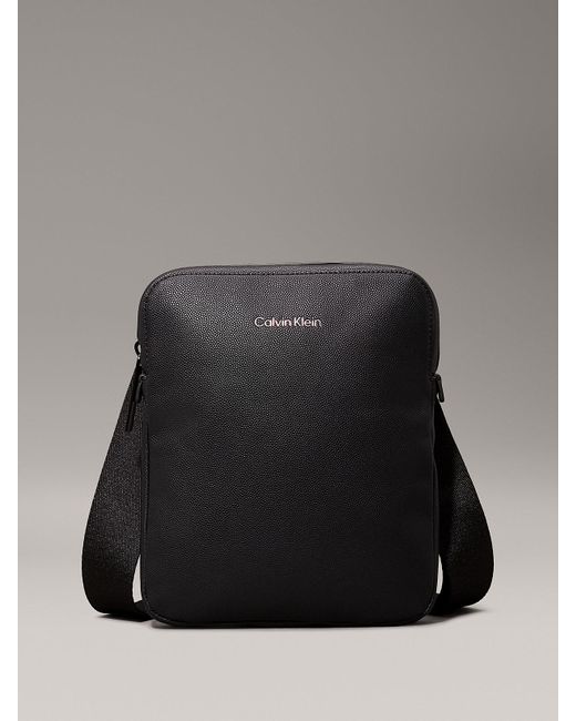 Calvin Klein Black Flat Crossbody Bag for men