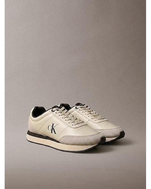 Calvin Klein Multicolor Leather Signature Logo Runner Trainers