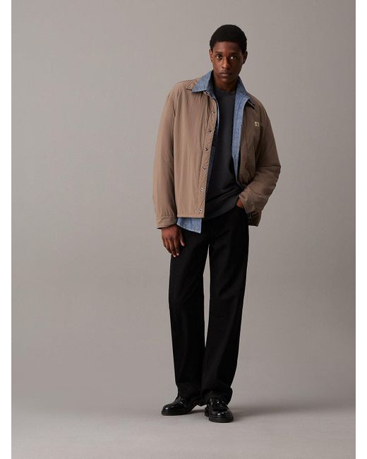 Padded shirt jacket mens sale