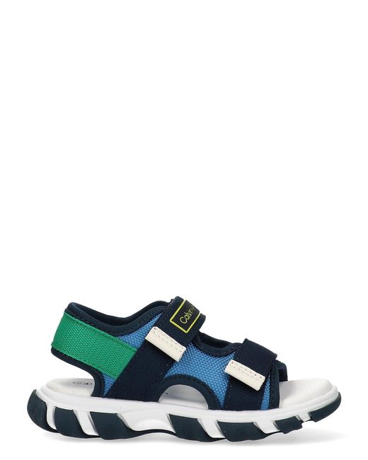 Calvin Klein Green Toddlers And Kids Velcro Sandals for men