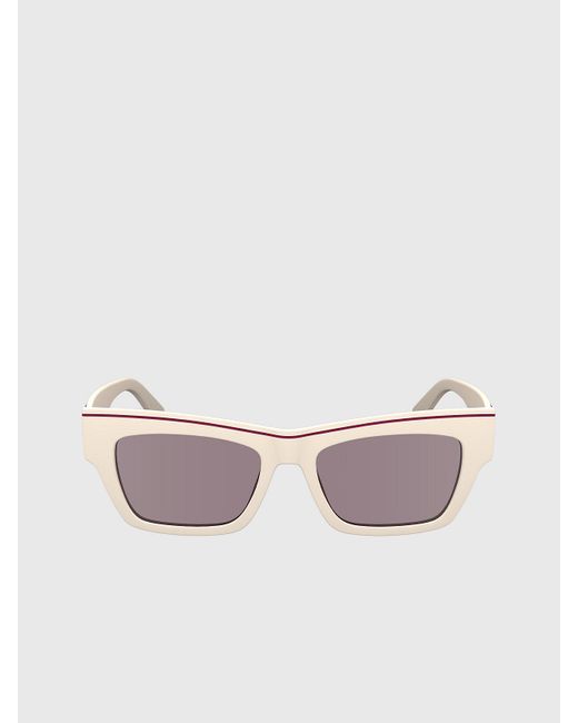 Calvin Klein Pink Modified Rectangle Sunglasses Ckj24602s