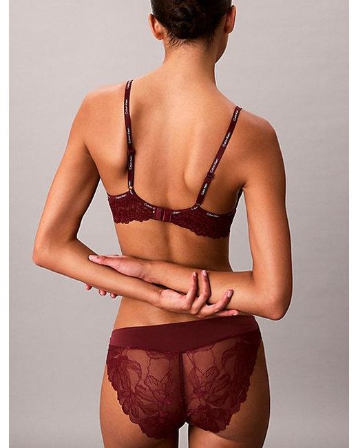 Calvin Klein Red Bikini Briefs Perfectly Fit Lace