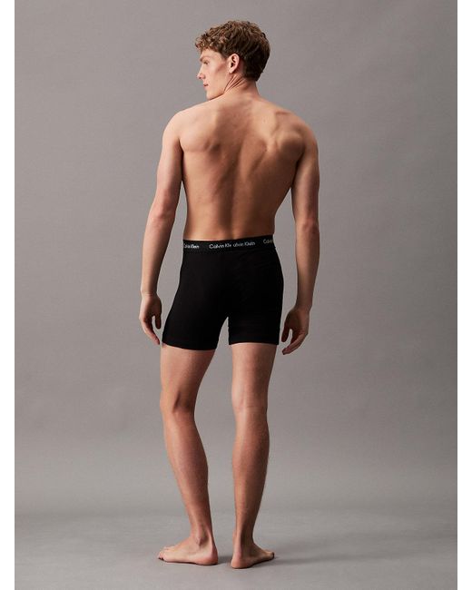 Calvin Klein Gray 3 Pack Boxer Briefs - Cotton Stretch Wicking for men