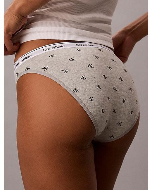 Calvin Klein White Bikini Briefs Icon Logo