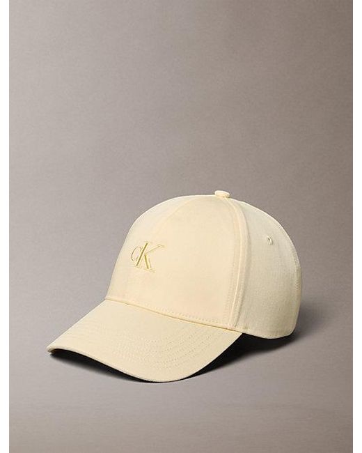 Calvin Klein Natural Embroidered Monogram Baseball Cap