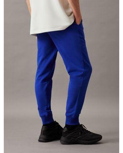 Calvin Klein Baumwoll-Frottee-Jogginghose in Blue für Herren