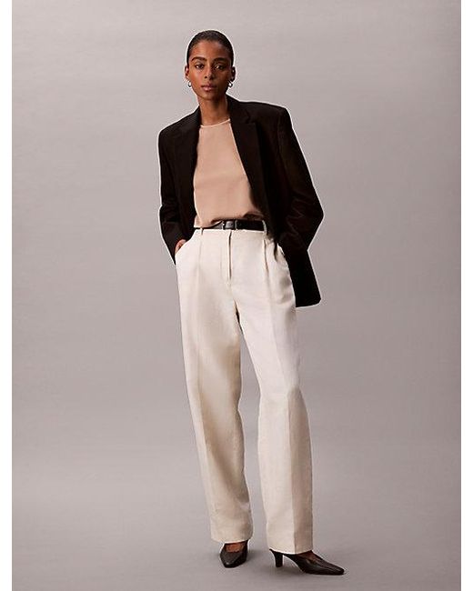 Calvin Klein Natural Satin Shell Top