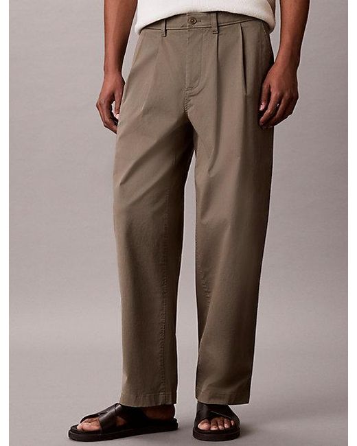 Calvin Klein Natural Jeans Comfort Cotton Relaxed Chino Trousers for men