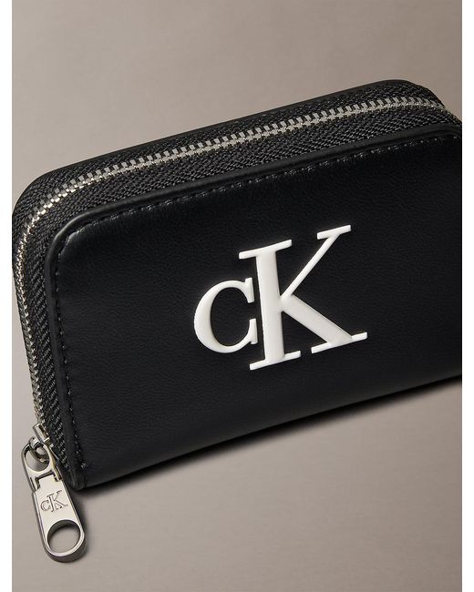 Calvin Klein Black Monogram Zip Wallet